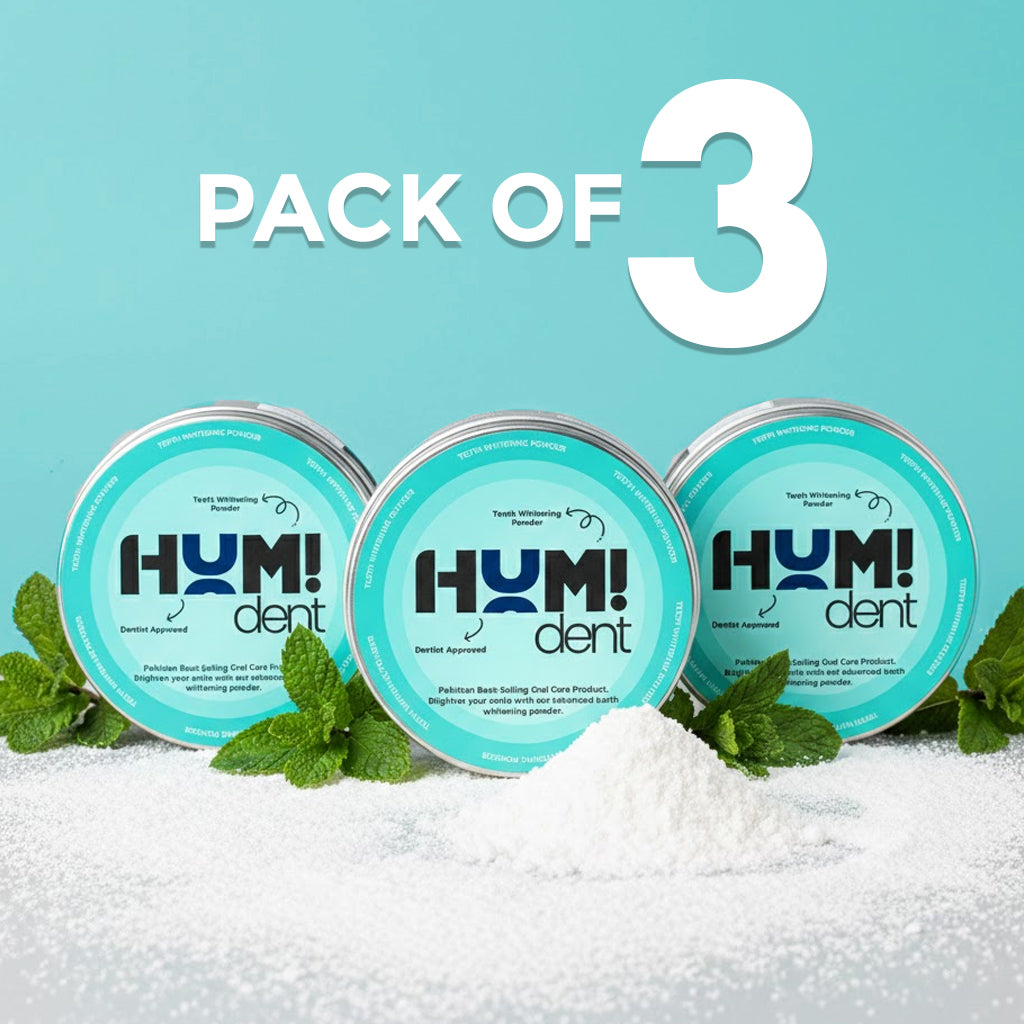 Humident Teeth Whitening Powder - Pack of 3 (HIGHLY RECOMMENDED) Extra 15% OFF